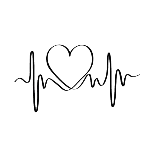 пульс эскиз, силуэт сердца, рисунок сердца, сердце пульсом, сердце пульс вектор