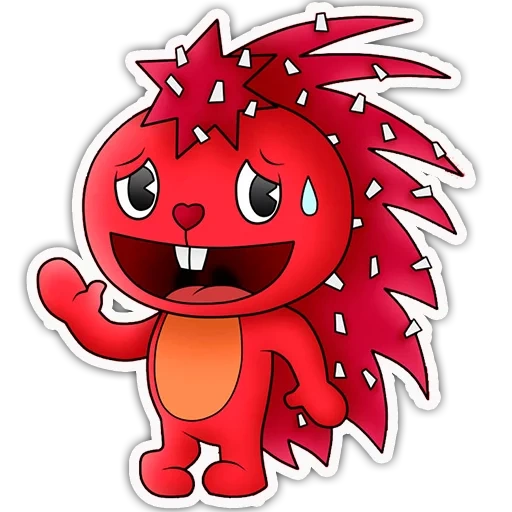 happy tree friends, happy tree friend flaky, happy tree friend porcupine, porc-épic happy tree friends, happy tree friend red porcupine