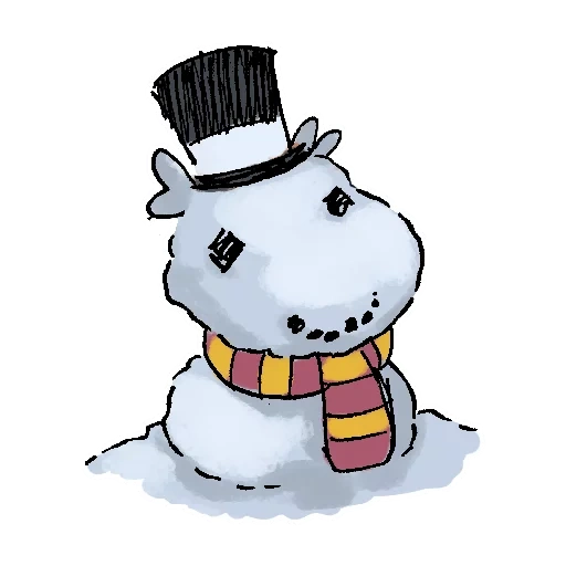 mummy troll, pupazzo di neve con una matita, snupi art new year, tove jansson mumi troll, snowman con una matita di schizzi