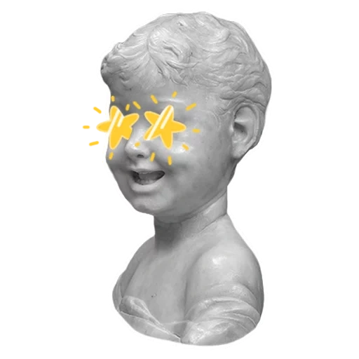 antiquity, the boy’s head is a sculpture