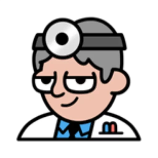 médico, vector doctor, ícono del dentista, el psiquiatra es dibujos animados