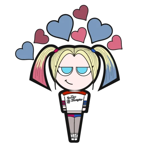 harley, harley queen, sketsa chibi harley quem, harley queen suicide squad, kertas waffle harley quinn