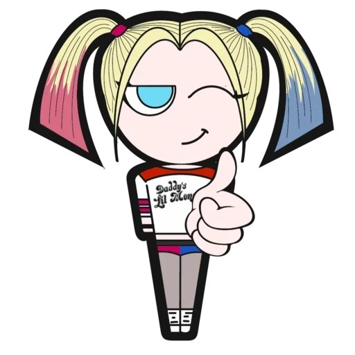 harley quinn, harley quinn chibi, harley de escuadrón suicida, escuadrón suicida harley quinn