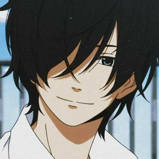 haru yoshida, chico de anime, anime de haru yoshida, smile de anime del chico, monstruo detrás del siguiente escritorio haru