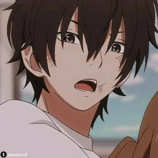 haru yoshida, anime anak laki-laki, anime boy, karakter anime, monster di meja sebelah haru