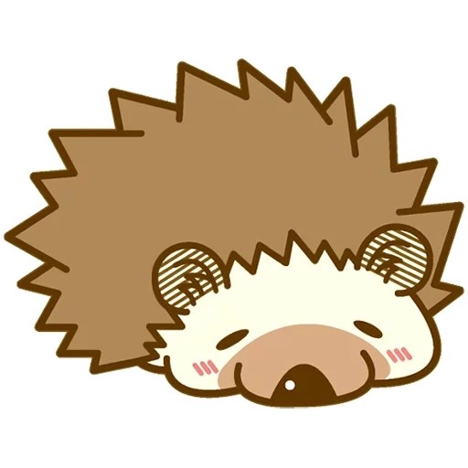 der igel, hedgehog kawai, igelvektor, igelsymbol