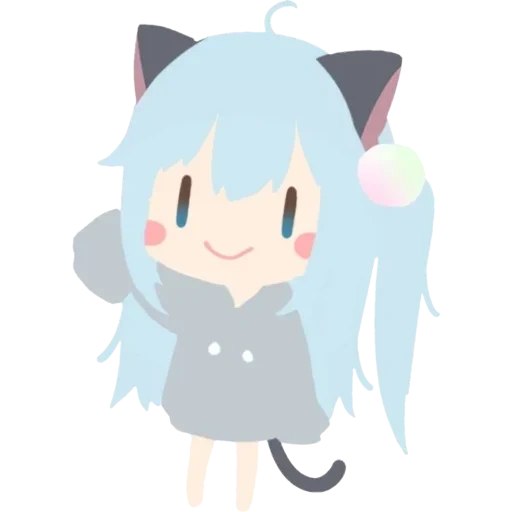 anime, the channel, catgirl, noko chibi, kleine tiere
