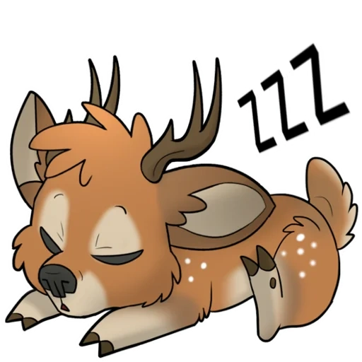 fox, animation, deer