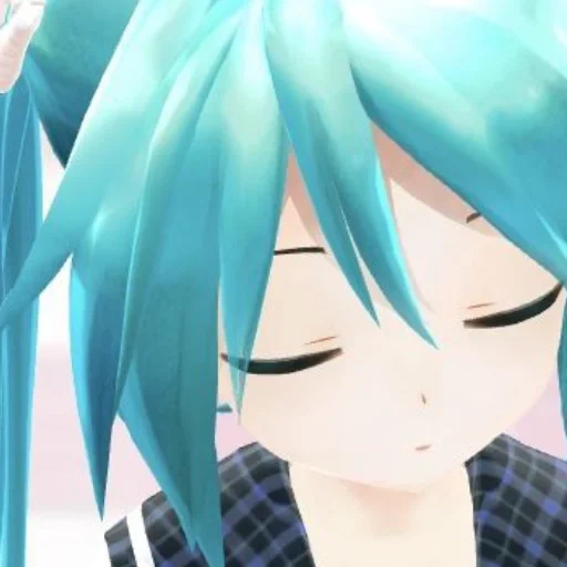 miku, anime, hatsuyin miyuki, faccia di bellezza del primo suono, hatsune miku testa