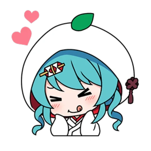 sanqu chibi, miku hatsune, ha jin mi gu, hatsune miku chibi, stiker ku snow mi