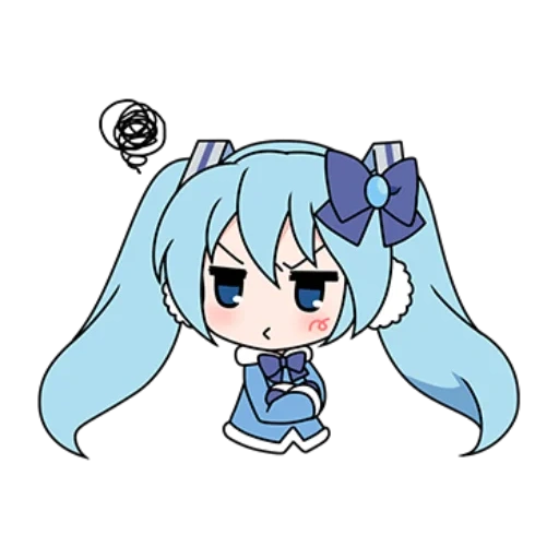 chibiki, miku chibi, anime miku, miku hatsune, inverno miku hatsun