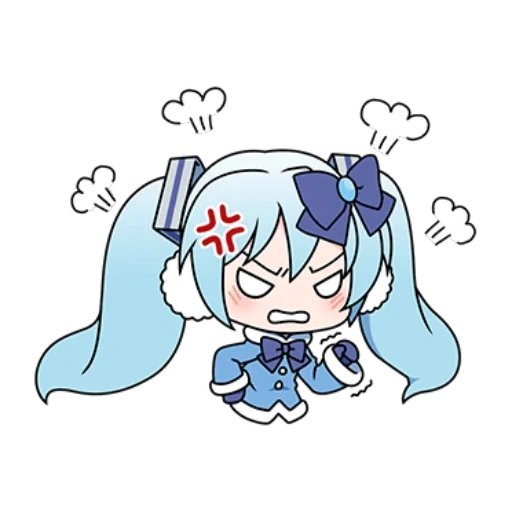 miku chibi, miku hatsune, mauvais chibi miku, hatsun miku chibi, hiver miku hatsun