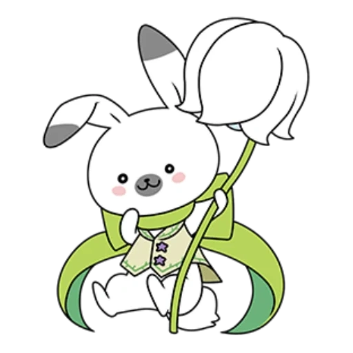 coniglietto, snow miku, hatsuyin miyuki, modello di coniglio, linea coniglio plum flower