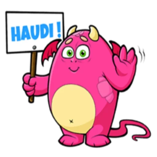 monster, liebes monster, schöne monster, pinkes monster, cartoon rosa monster