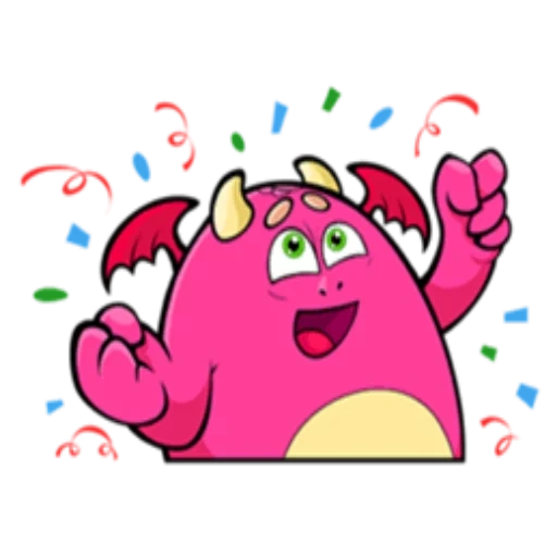 clipart, monsters, monsters, cartoon monsters, pink monster of the cartoon