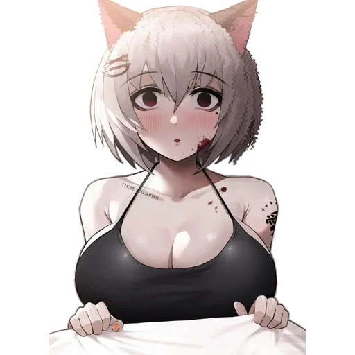 аниме, аниме арты, аниме neko keyhole bra, anime ero взрослые няшки