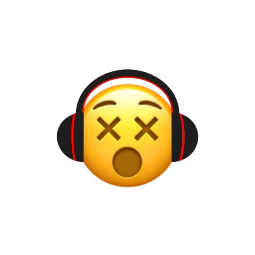 emoji, kesedihan emoji, headphone tersenyum, emoji sedih, headphone smiley