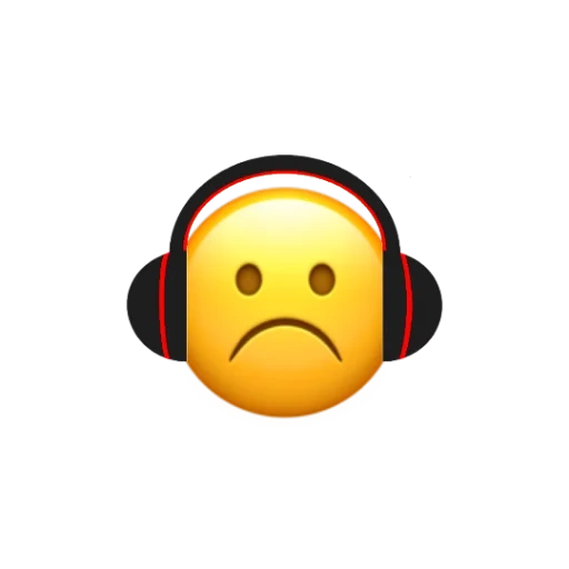 text, emoji, smiley face earphone, look sad, smiley face earphone