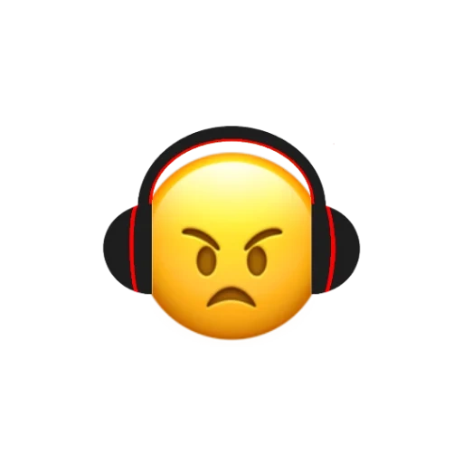 emoji, emoji, look sad, look sad, smiley face earphone