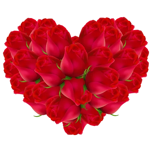 сердце розы, цветы сердечки, божьих благословений, день святого валентина, сердце цветов прозрачном фоне