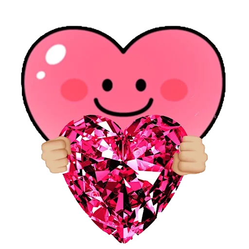 cuore, cuore, cuori, il cuore di kawaii, il cuore è rosa