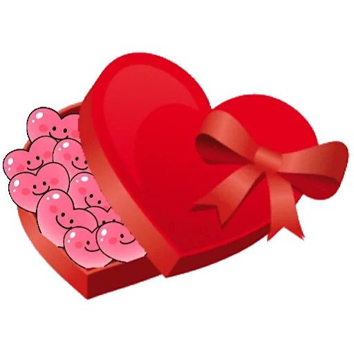o coração está vermelho, coração de caixa, coração dos namorados, coração dos namorados, caixa de sweets heart