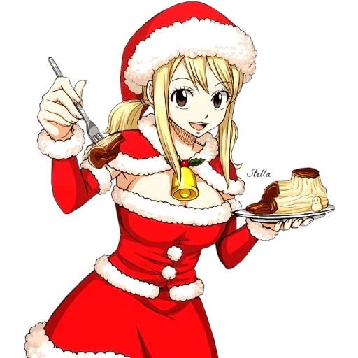 ekor peri, lucy hartfilia, lucy hartfilia natal, lucy hartfilia tahun baru, dongeng tahun baru anime