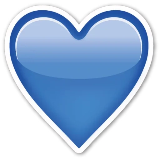 синее сердце, сердце эмодзи, сердце голубое, синее сердечко, маленькое синее сердце