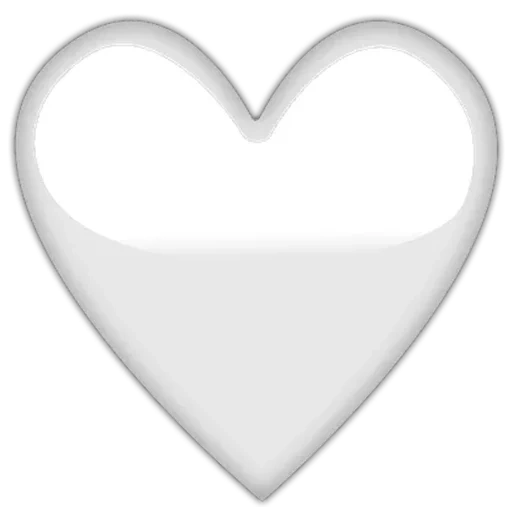 белое сердце, сердце эмодзи, белое сердечко, белое сердце эмодзи, эмоджи белое сердце