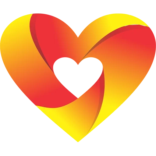 девушка, символ сердца, логотип сердце, сердечко вектор, логотип желтое сердце