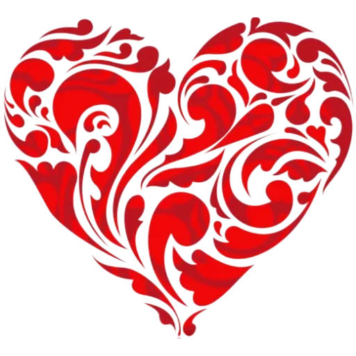 узор сердце, рисунок сердца, узорное сердце, трафарет сердце, сердце орнамент