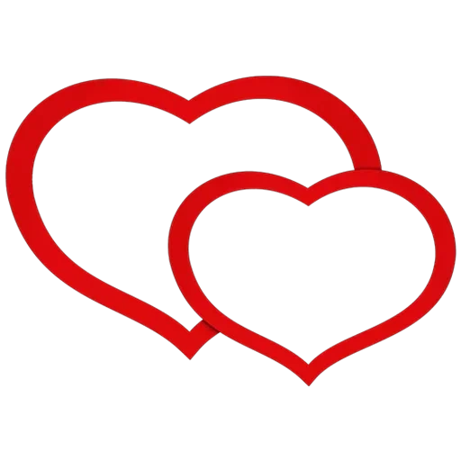 сердце, контур сердца, иконка сердце, красное сердце, векторное сердце