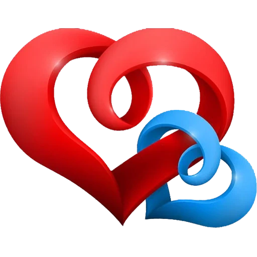 сердца, два сердца, вектор сердце, сердце клипарт, сердце 3д вектор