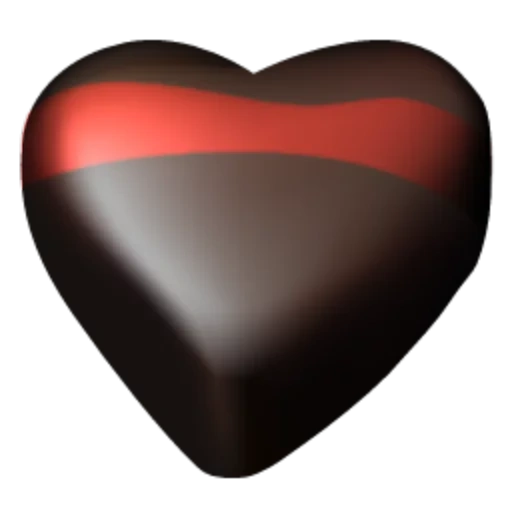 le cœur est rouge, coeur au chocolat, coeur au chocolat, coeurs de chocolat, icône de coeur au chocolat