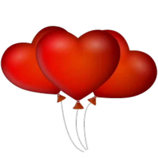corações, coração clipart, bolas de corações, corações balls 2d, um coração de balão