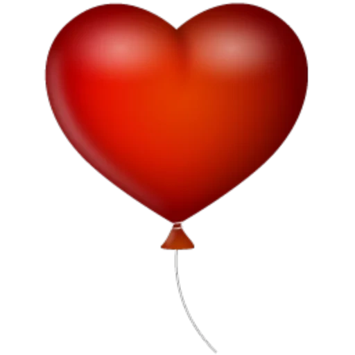 bola de corazón, amor, clip de corazón, globo en forma de corazón, globo rojo