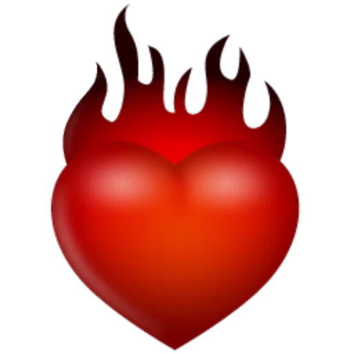 cuore di fuoco, cuore 16x16, il cuore è rosso, cuore caldo, cuore infuocato