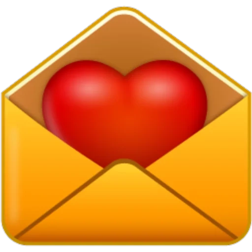 testo, icona dell'amore, icona del cuore, la busta con il cuore, sms con icona dell'amore