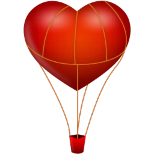 ballon, cœur volumétrique, un coeur de ballon, ballon rouge, ballon