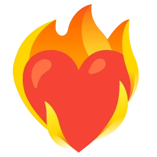 hati adalah api, hati emoji, hati emoji adalah api, jantung emoji yang terbakar, emoji heart fire copy