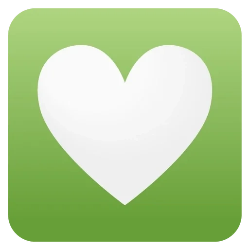 corazón, corazón ico, insignia en forma de corazón, expresión en forma de corazón, forma de corazón del icono verde de la aplicación