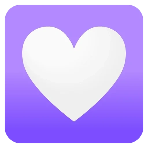 jantung, jantung, lencana jantung, hati emoji, hati adalah kuadrat ungu