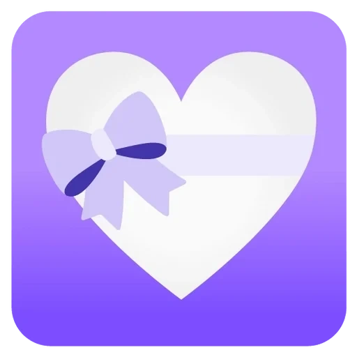 coração, coração, emblema em forma de coração, expressão em forma de coração, ícone em forma de coração roxo app