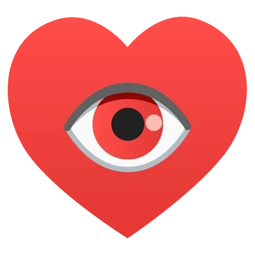 olho, vetor de olho, emblema em forma de coração, vetor de coração, símbolo do olho