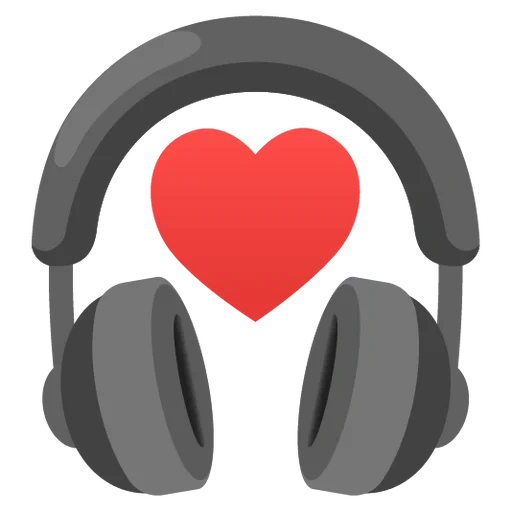 auriculares, pictograma, auriculares de expresión facial, corazón de los auriculares, cubierta de música i love 90