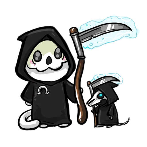 anime, reaper, grim reaper, pola halloween, karakter halloween