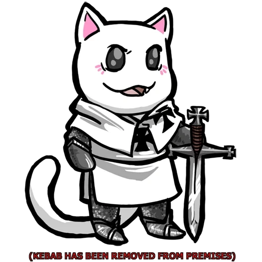 cat, krautchant, cat knight, cat pattern