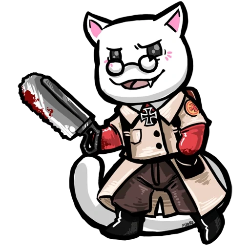 anime, krautchan, personagem, krautchan, o gato é um cavaleiro