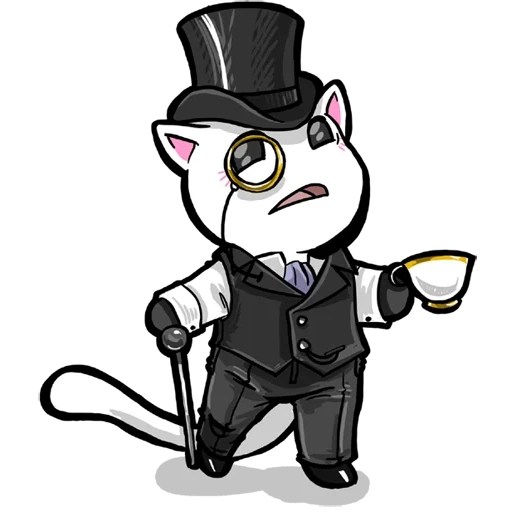 chats, chat, anime, personnage fictif, dessin de gentleman de chat