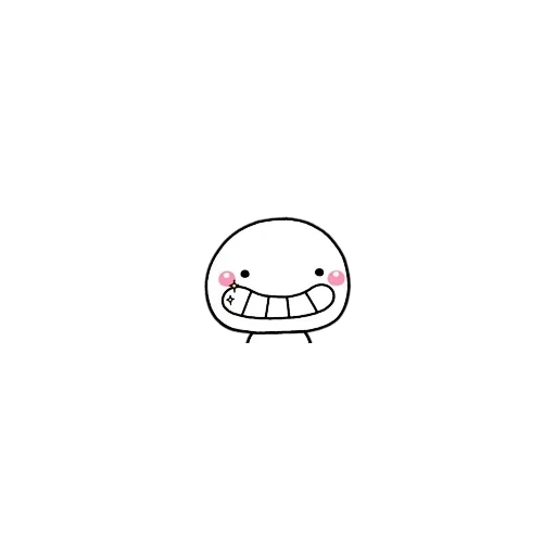 lucu sekali, pentol, garis wajah tersenyum, paket emoji anime